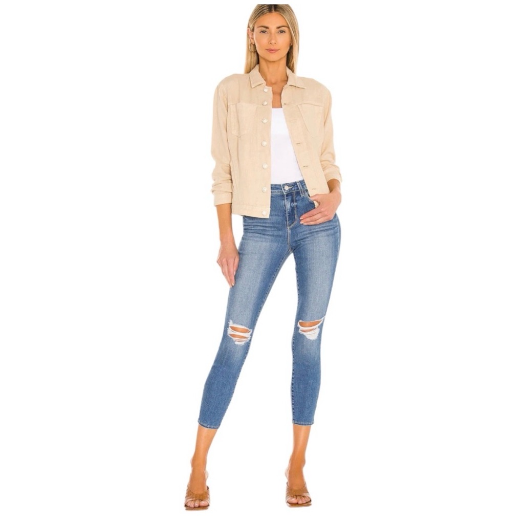 L'agence Margot High Rise Skinny Crop Syracuse Jeans 28 Revolve Luxury Designer